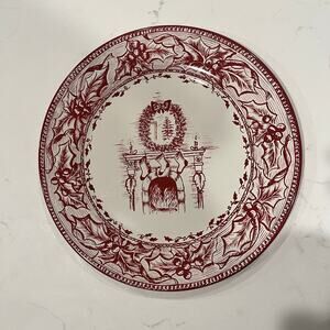 Vtg Restoration Hardware 2004 Tin Decorative Dinner Plate Christmas Stocking 10"